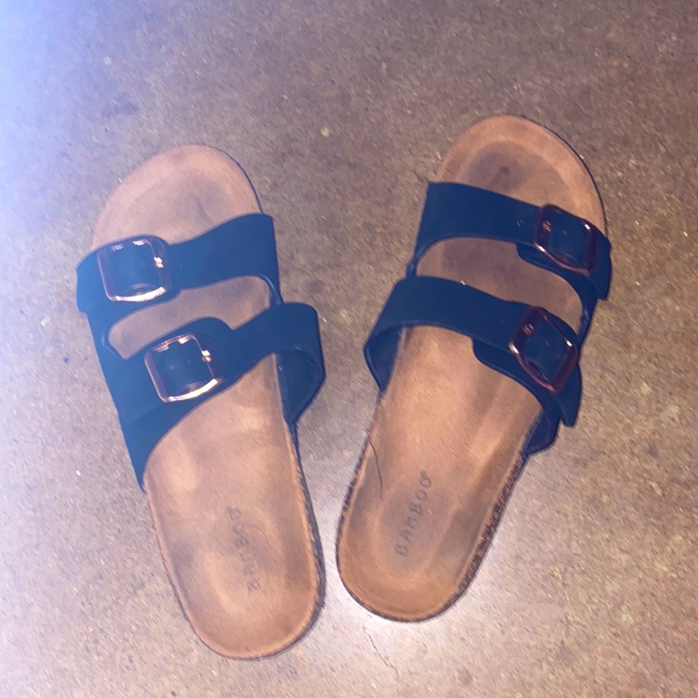 black sandals